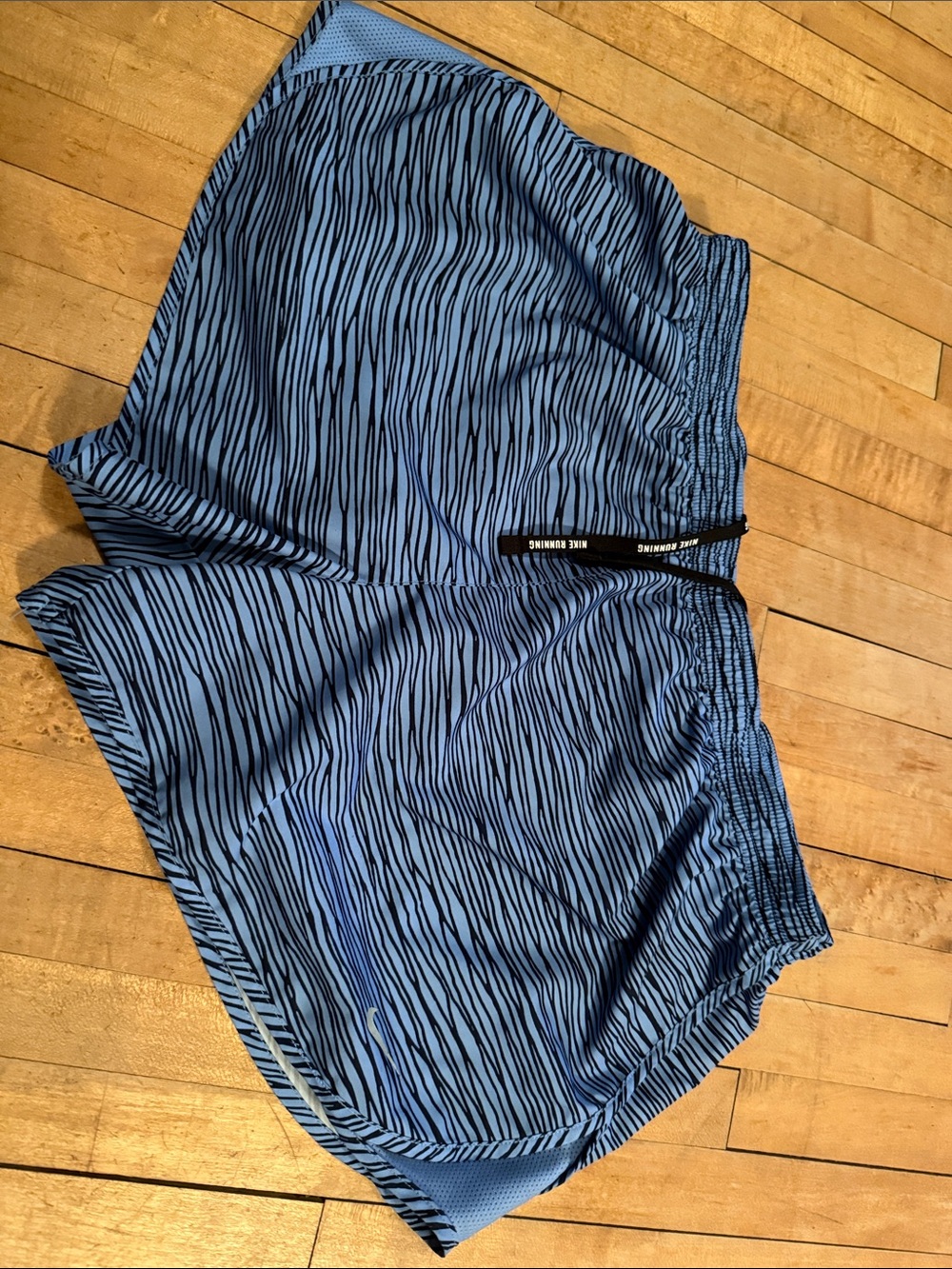 Nike Blue and Black Athletic Shorts with liner